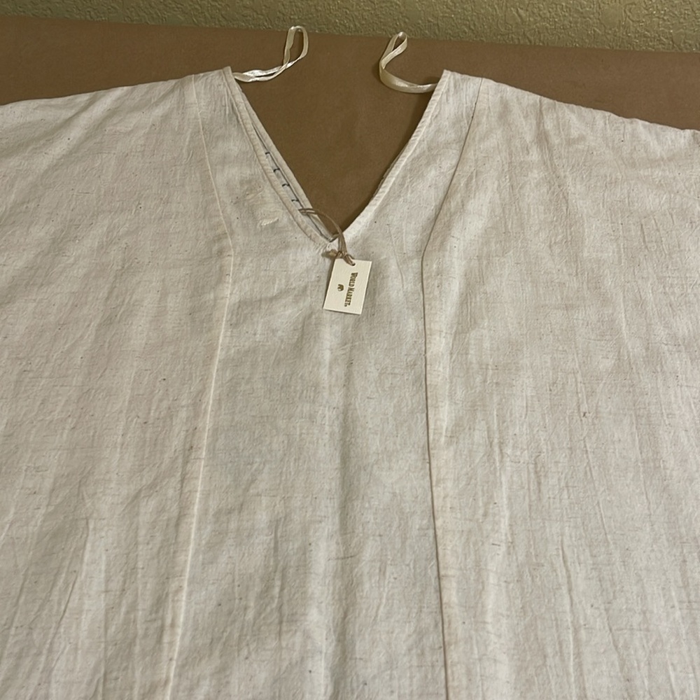 NWT World Market Kaftan | One Size | Natural Cotton - Picture 5 of 6